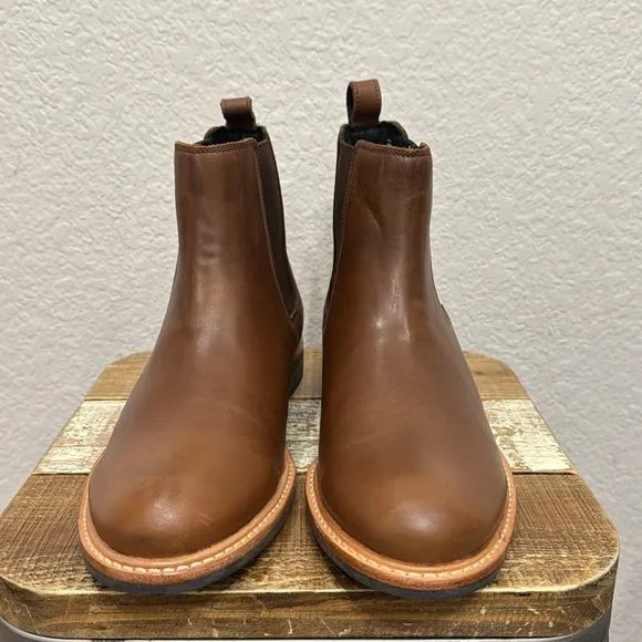 Nisolo Marco All Weather Brown Leather Chelsea Boots Size 10.5