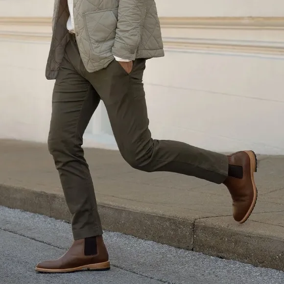 Nisolo Marco All Weather Brown Leather Chelsea Boots Size 10.5