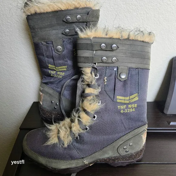 North Face Military Lace Up TNF NSE 4-3284 Boots 9.5