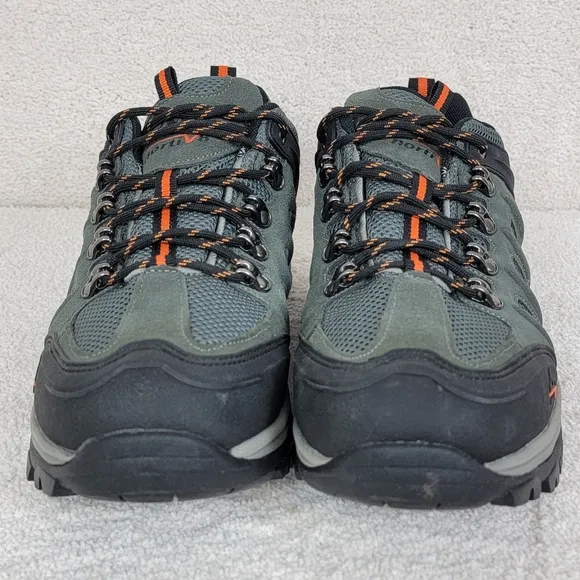 NORTIV 8 Quest 1 Men's Gorpcore Hiking Waterproof Shoes Black/Gray/Orange  10.5