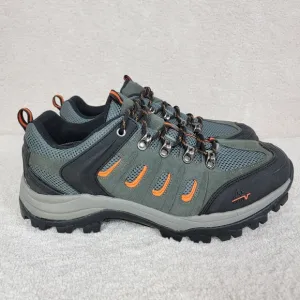 NORTIV 8 Quest 1 Men's Gorpcore Hiking Waterproof Shoes Black/Gray/Orange  10.5