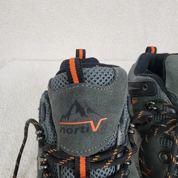 NORTIV 8 Quest 1 Men's Gorpcore Hiking Waterproof Shoes Black/Gray/Orange  10.5