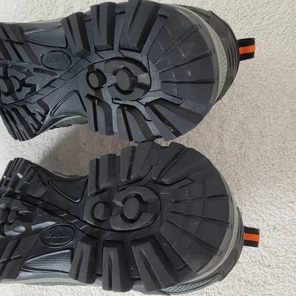 NORTIV 8 Quest 1 Men's Gorpcore Hiking Waterproof Shoes Black/Gray/Orange  10.5