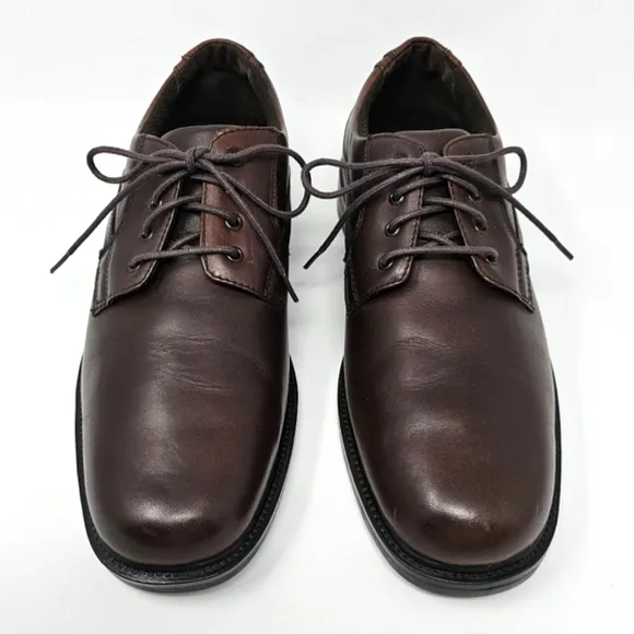 Nunn Bush Denali Waterproof Leather Comfort Shoes Gel Brown Oxfords Size 9.5