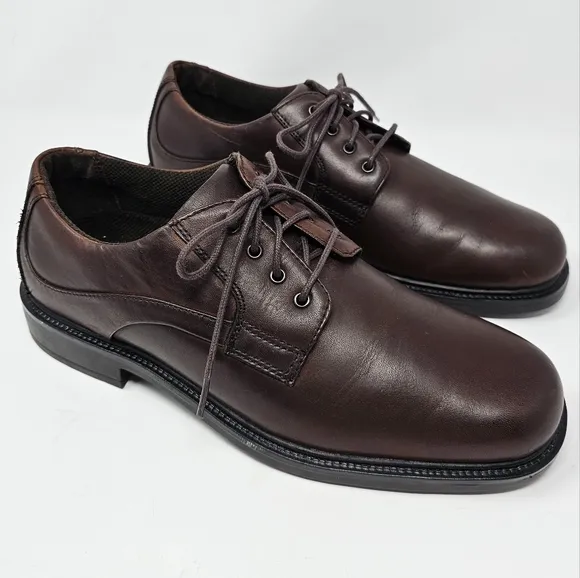 Nunn Bush Denali Waterproof Leather Comfort Shoes Gel Brown Oxfords Size 9.5