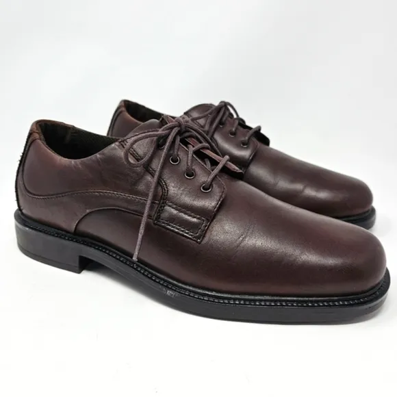 Nunn Bush Denali Waterproof Leather Comfort Shoes Gel Brown Oxfords Size 9.5