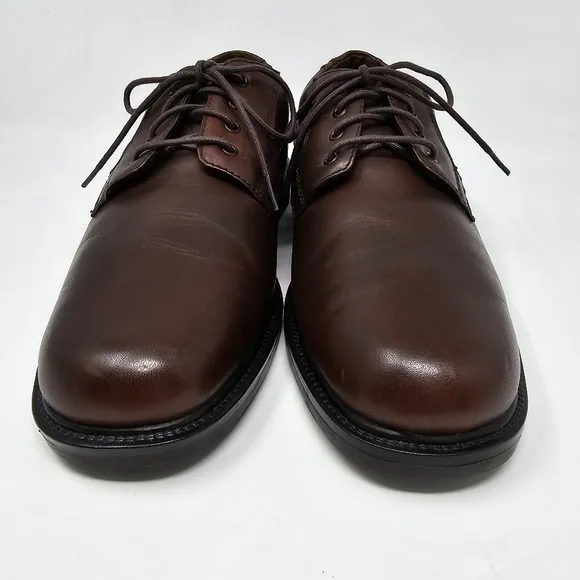 Nunn Bush Denali Waterproof Leather Comfort Shoes Gel Brown Oxfords Size 9.5