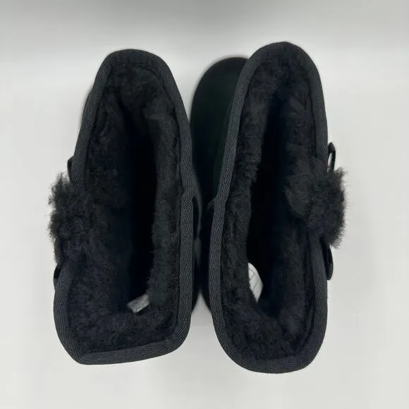NWD Koolaburra by UGG Victoria Short Black Suede Boots Bows Kids Girls Size 5