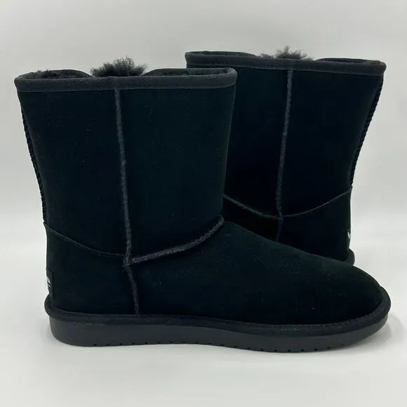 NWD Koolaburra by UGG Victoria Short Black Suede Boots Bows Kids Girls Size 5