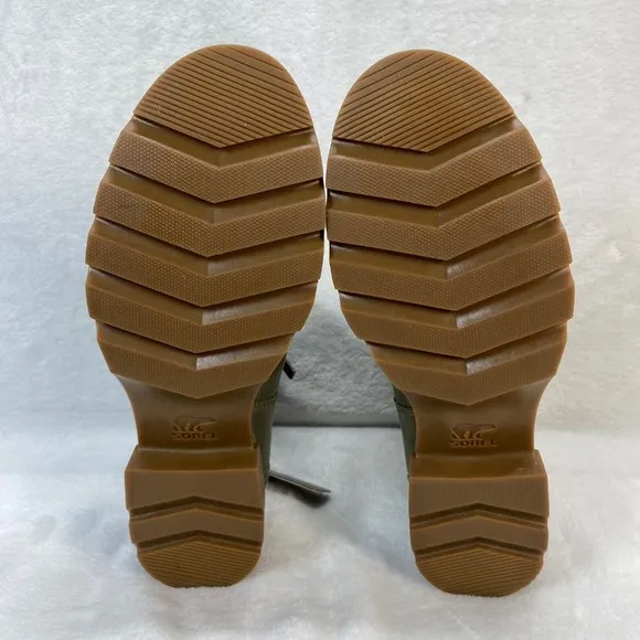 NWOB Sorel Waterproof Leather‎ Ankle Boots Green Size 8.5