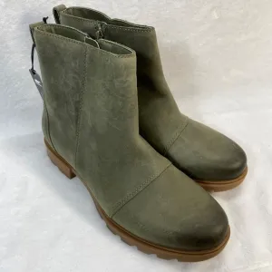 NWOB Sorel Waterproof Leather‎ Ankle Boots Green Size 8.5