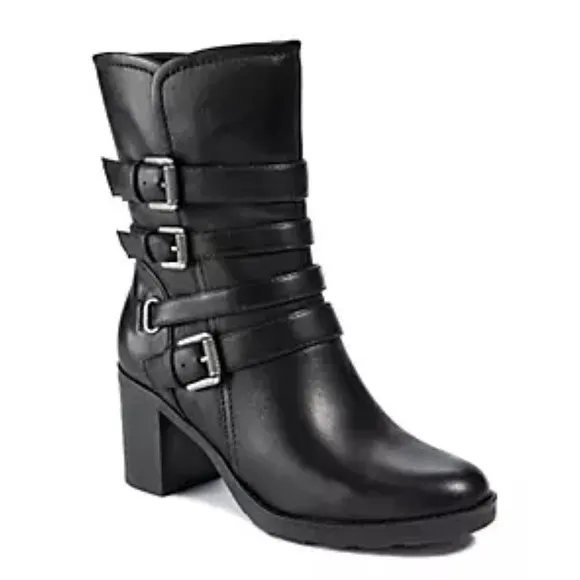 NWOT Baretraps Gaia Women's Black Leather Ankle Boots-Size 6