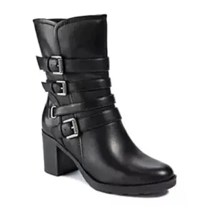 NWOT Baretraps Gaia Women's Black Leather Ankle Boots-Size 6