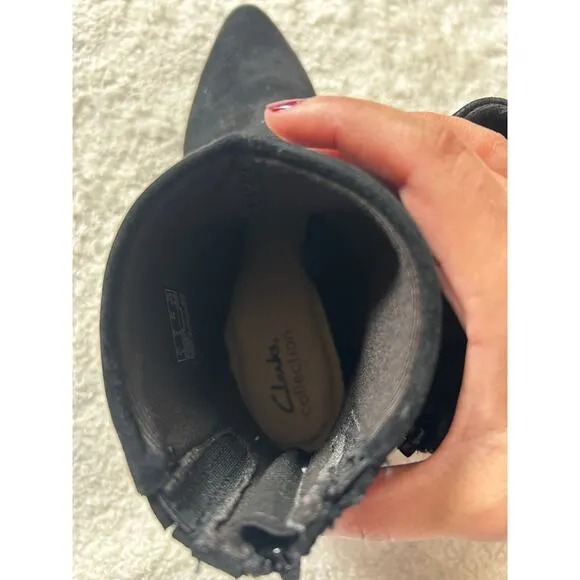 NWOT Clarks Ankle Boots In The Color Black Size 6.5