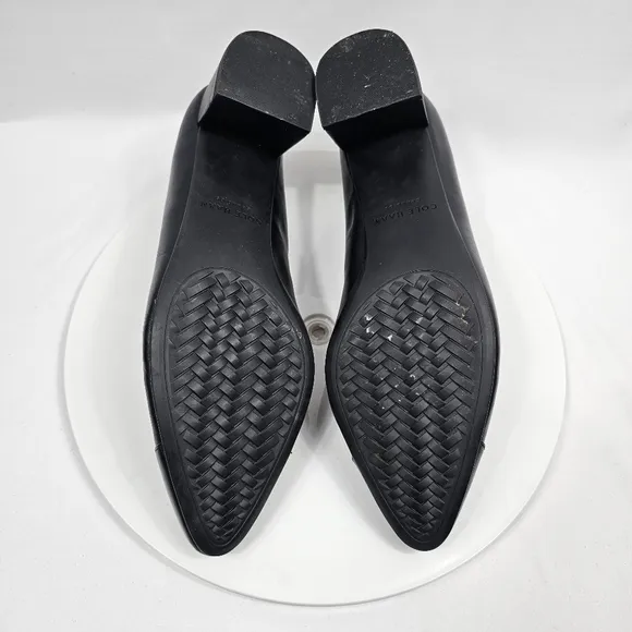 NWOT Cole Haan Go-To Block Heel Pumps Dress Shoes Waterproof Leather Black 10B