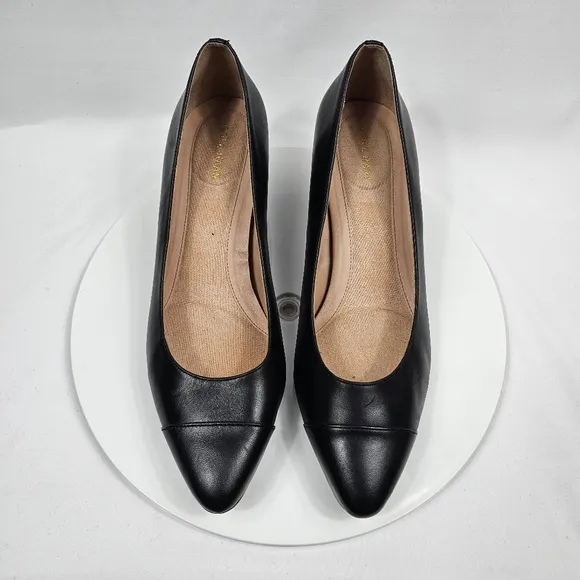 NWOT Cole Haan Go-To Block Heel Pumps Dress Shoes Waterproof Leather Black 10B
