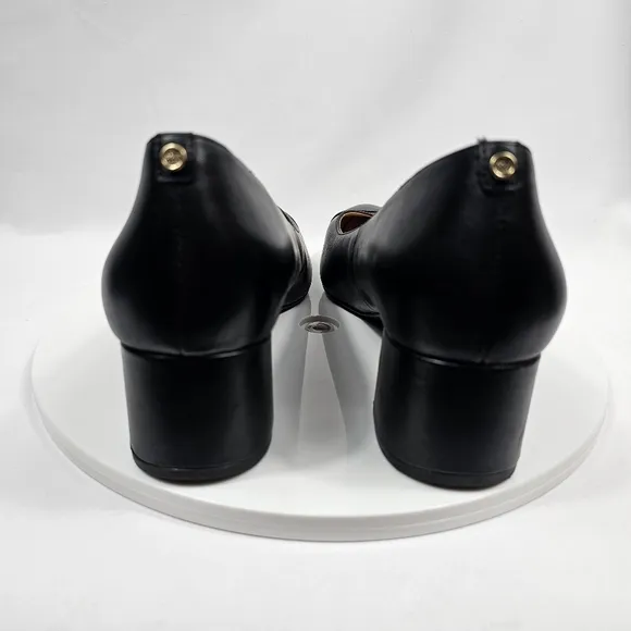 NWOT Cole Haan Go-To Block Heel Pumps Dress Shoes Waterproof Leather Black 10B