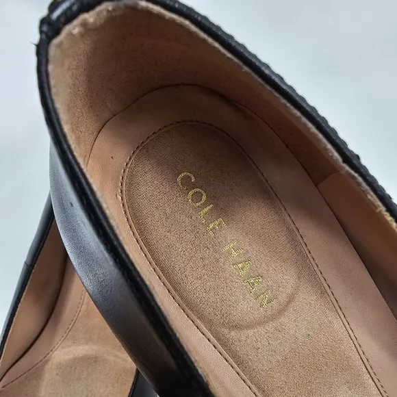 NWOT Cole Haan Go-To Block Heel Pumps Dress Shoes Waterproof Leather Black 10B