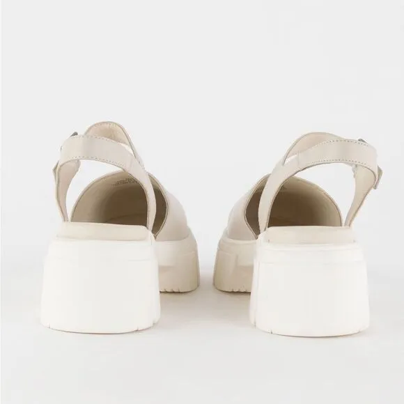 NWOT Milan Mary Jane Platform Pump Shoes Size 37 Beige Cream