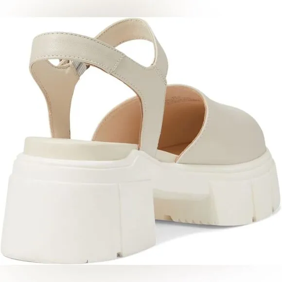NWOT Milan Mary Jane Platform Pump Shoes Size 37 Beige Cream