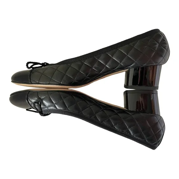NWOT PAUL MAYER Attitudes TITOU Block Heel Quilted Shoes Size 7.5B