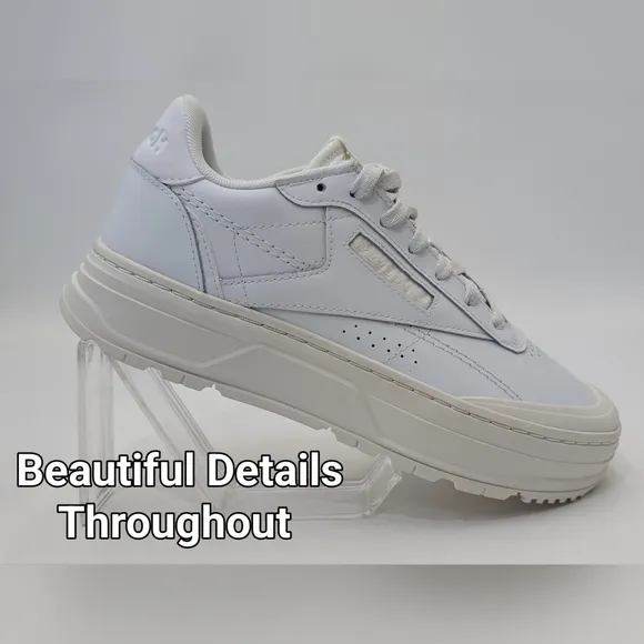 NWOT Reebok Women's Club C Double GEO Comfortable Athletic Shoes White Size 9.5