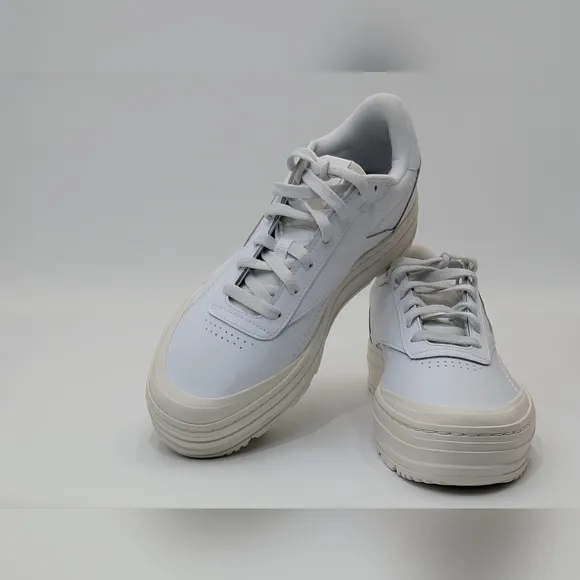 NWOT Reebok Women's Club C Double GEO Comfortable Athletic Shoes White Size 9.5