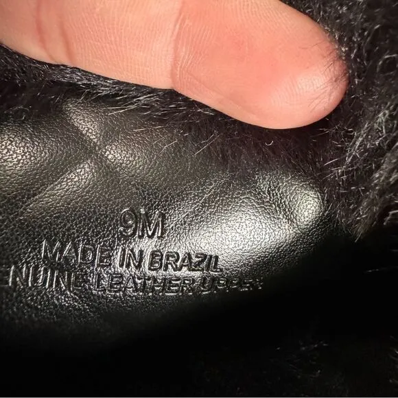 NWOT Talbots Black Suede TISH Quilted Hiking Ankle Boots, Size 9