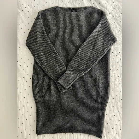 NWOT Theory Grey 100% Wool Sweater Dress - Size M