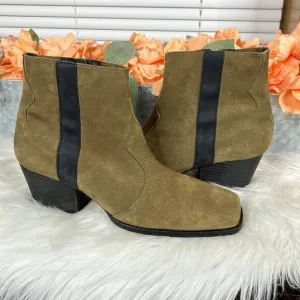 NWOT Free People Maverick Ankle Boots, Khaki Green