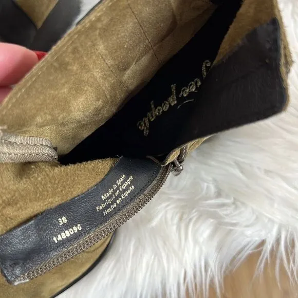 NWOT Free People Maverick Ankle Boots, Khaki Green