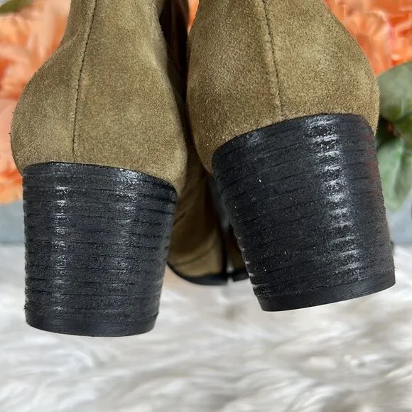 NWOT Free People Maverick Ankle Boots, Khaki Green