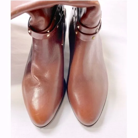 NWOT Lavorazione Artigiana Brown Soft Leather Riding Boots