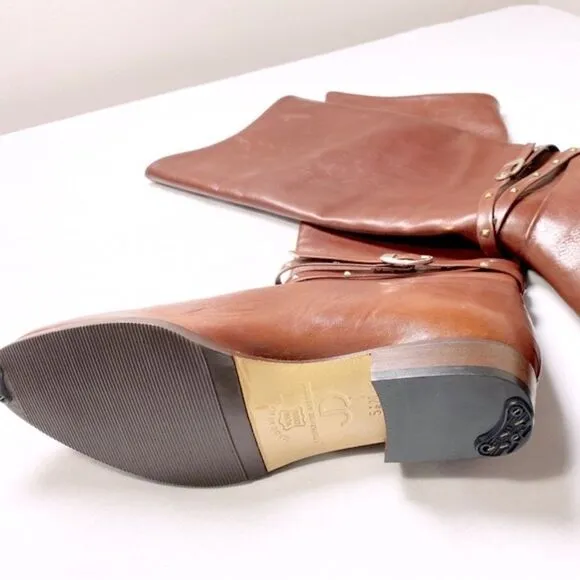 NWOT Lavorazione Artigiana Brown Soft Leather Riding Boots