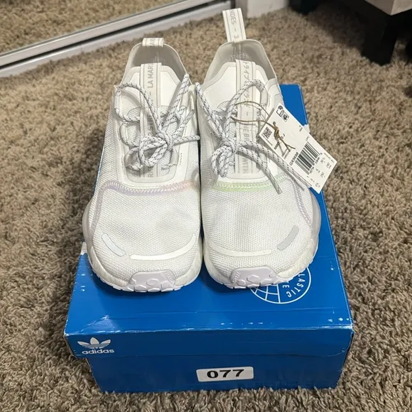 NWT Adidas NMD V3 White Iridescent Sneakers