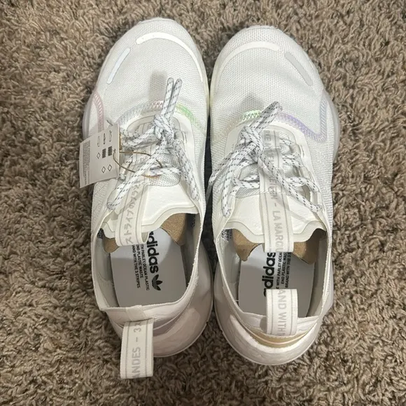NWT Adidas NMD V3 White Iridescent Sneakers