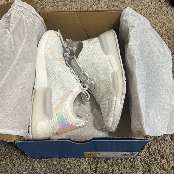 NWT Adidas NMD V3 White Iridescent Sneakers