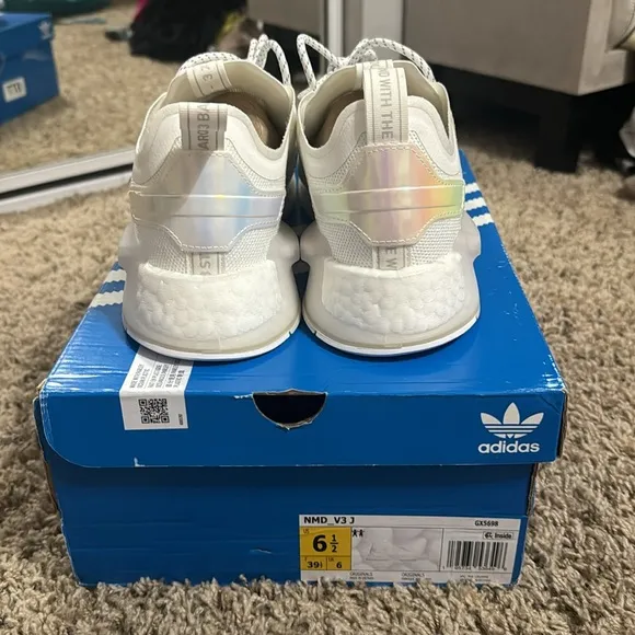 NWT Adidas NMD V3 White Iridescent Sneakers