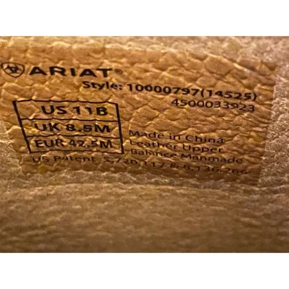 NWT Ariat Size 11 Womens Brown Leather Boots #P-4-8