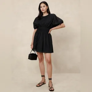 NWT! Banana Republic Black Voile Mini Dress - Size Small
