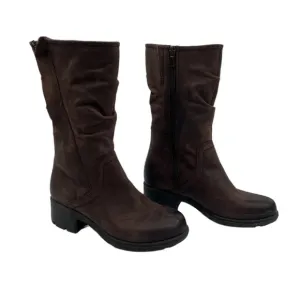 NWT Clarks Women's Brown Leather Mani Juniper Side Zip Boots Size 7M