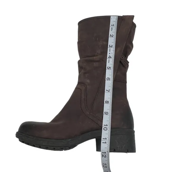 NWT Clarks Women's Brown Leather Mani Juniper Side Zip Boots Size 7M