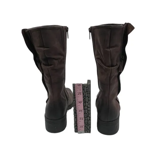 NWT Clarks Women's Brown Leather Mani Juniper Side Zip Boots Size 7M