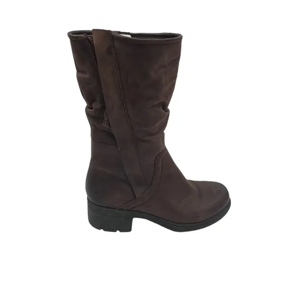 NWT Clarks Women's Brown Leather Mani Juniper Side Zip Boots Size 7M