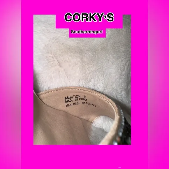 NWT CORKYS  “ Ambition “ STUNNING Rhinestone Platform Heels Sandals Platforms