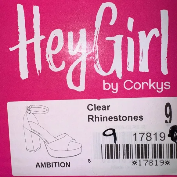 NWT CORKYS  “ Ambition “ STUNNING Rhinestone Platform Heels Sandals Platforms