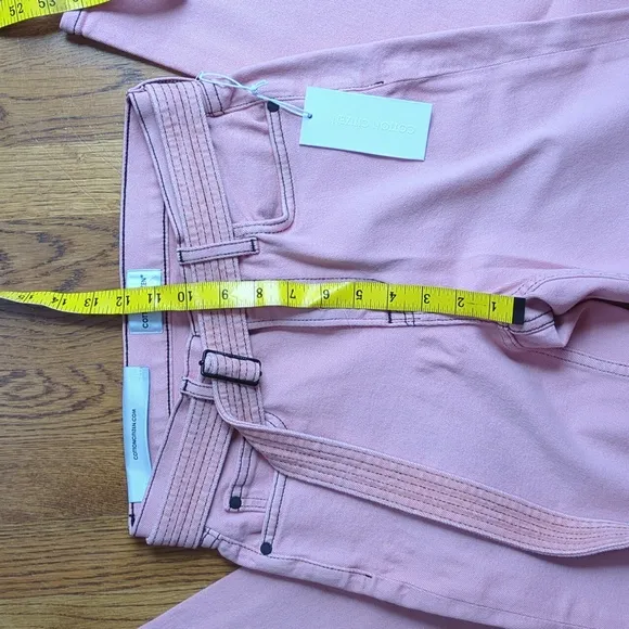 NWT Cotton Citizen Boyfriend Cut Blush Denim Jeans And Matching Belt Size 22