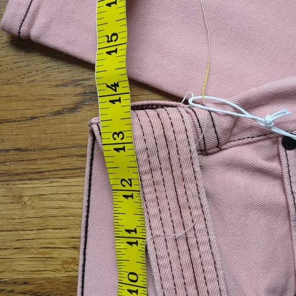 NWT Cotton Citizen Boyfriend Cut Blush Denim Jeans And Matching Belt Size 22