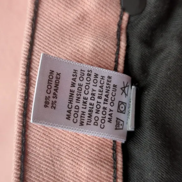 NWT Cotton Citizen Boyfriend Cut Blush Denim Jeans And Matching Belt Size 22