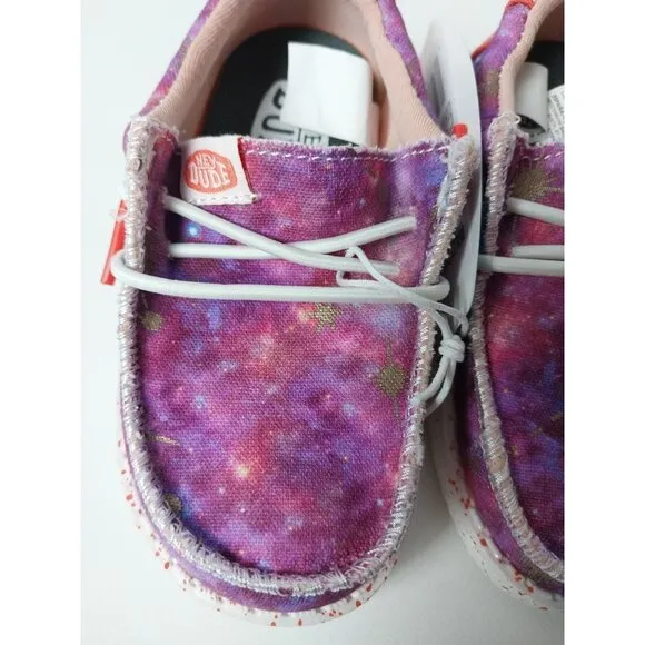 NWT Hey Dude Wally Galaxy Pink Multicolor Toddler Sz TD7